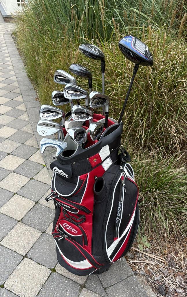 Premium 14 clubs set van topmerken met golfzak te koop, Sport en Fitness, Golf, Gebruikt, Set, Callaway, Ophalen