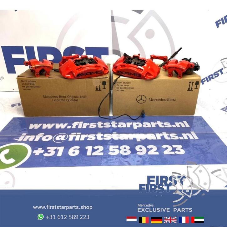 W205 C43 AMG Line Rode Remklauw Set MB C Klasse Remklauwen, Auto-onderdelen, Remmen en Aandrijving, Mercedes-Benz, Gebruikt, Ophalen of Verzenden