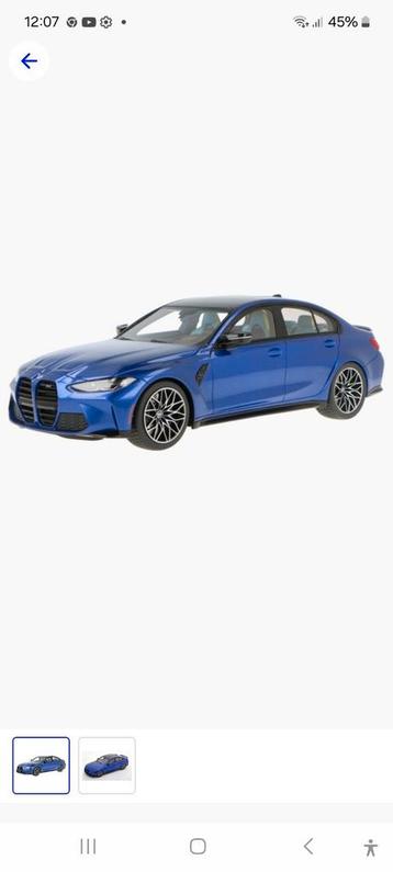 TOPSPEED 1/18 Bmw M3 Competition G80 Blauw ZEER ZELDZAAM  beschikbaar voor biedingen