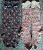 Twee paar pluche wintersokken maat 31-34, Kinderen en Baby's, Ophalen of Verzenden, Zo goed als nieuw, Meisje, Sokken