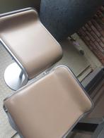 Originele LAPALMA LEM barkrukken(taupe, zwart & grijs LEDER), Ophalen, 5 krukken of meer, 60 tot 90 cm, Zo goed als nieuw