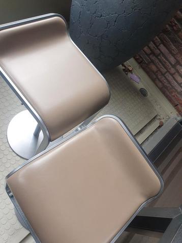Originele LAPALMA LEM barkrukken(taupe, zwart & grijs LEDER) beschikbaar voor biedingen