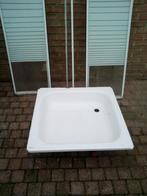 Bac de douche 80/80/15 cm + 2 Portes coulissantes de 72 cm, Bricolage & Construction, Enlèvement, Comme neuf, Inox, Douche