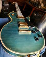 2022 Gibson Les Paul Custom Pelham Blue Murphy Lab Light Age, Muziek en Instrumenten, Snaarinstrumenten | Gitaren | Elektrisch