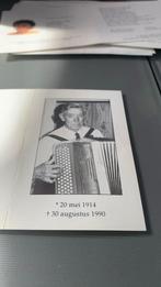 Met acordion, Verzamelen, Ophalen of Verzenden, Bidprentje