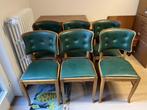 6 mooie groene vintage stoelen hout, Huis en Inrichting, Gebruikt, Overige kleuren, Vintage, Vijf, Zes of meer stoelen