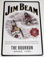 JIM BEAM : Metalen Bord Jim Beam - The Bourbon Since 1795, Verzenden, Nieuw, Reclamebord