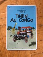 Plaque métallique Tintin au Congo