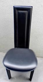 6 chaises en cuir noir, Ophalen, Gebruikt, Zwart, Leer
