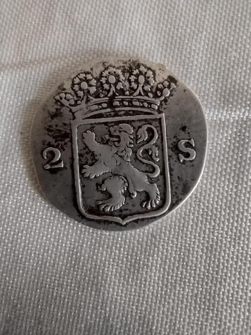 Holland Dubbele Wapen Stuiver MUNT 1790 Nederland, Postzegels en Munten, Munten | Nederland, Losse munt, ½ gulden, Zilver, Ophalen of Verzenden
