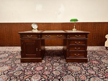 Klassiek Engels Chesterfield Bureau Partnerdesk, Enlèvement ou Envoi