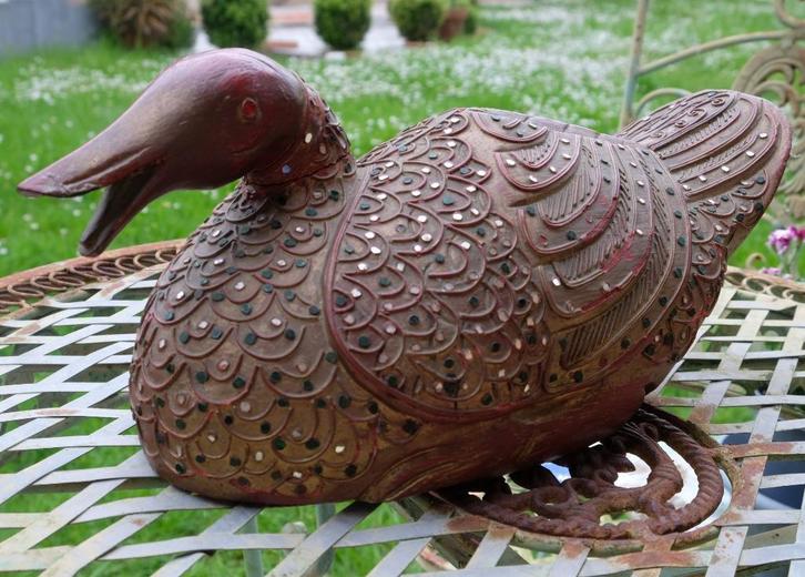 canard en bois sculpté, Antiquités & Art, Art | Sculptures & Bois, Enlèvement ou Envoi