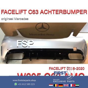 W205 C63 AMG FACELIFT ACHTERBUMPER ZILVERGRIJS + DIFFUSER 20 beschikbaar voor biedingen