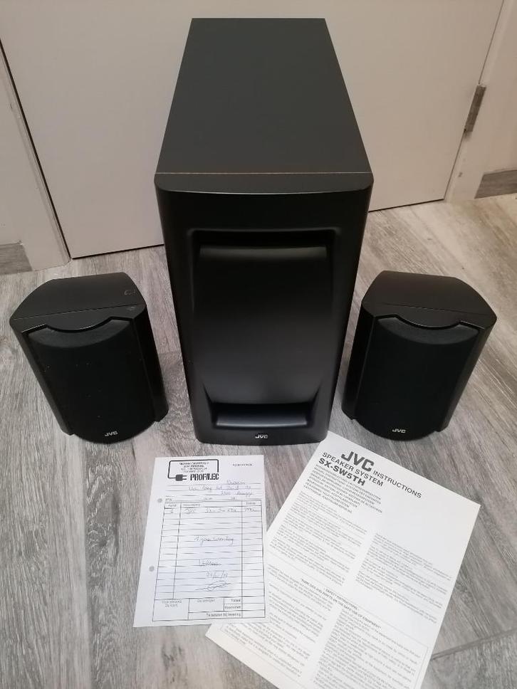 JVC-SX-SW5TH SATELLITE & SUBWOOFER SYSTEM, Audio, Tv en Foto, Luidsprekerboxen, Zo goed als nieuw, Subwoofer, 60 tot 120 watt