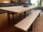 Tafel met bank, Huis en Inrichting, Tafels | Eettafels, Ophalen, 100 tot 150 cm, 200 cm of meer, Zo goed als nieuw