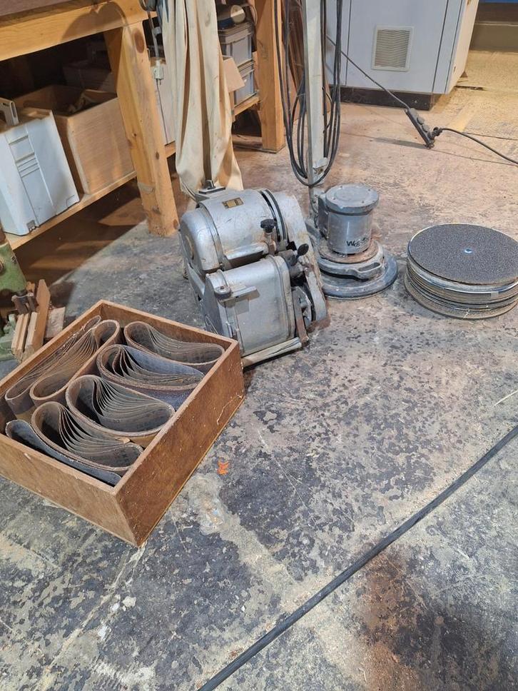 woodboy en Frank FB520 parket schuurmachine, Doe-het-zelf en Bouw, Gereedschap | Schuurmachines, Gebruikt, Bandschuurmachine, 1200 watt of meer