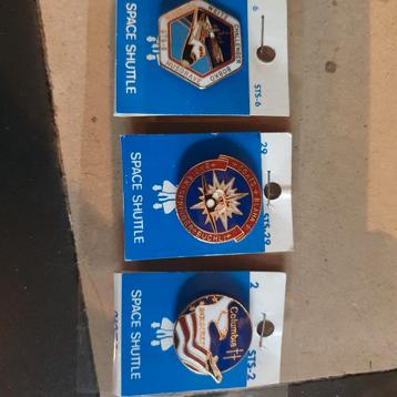 Nasa pin´s van missie STS-2, STS-29, STS6 beschikbaar voor biedingen