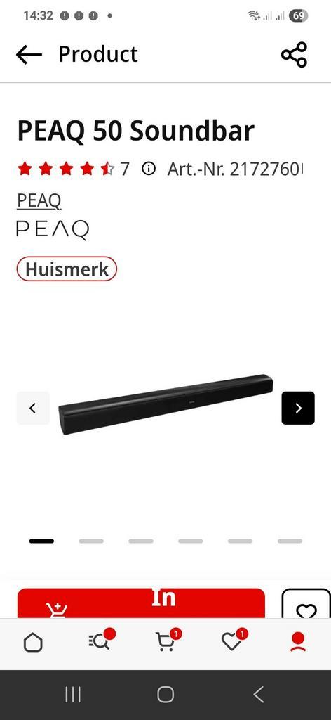 PEAQ soundbar, Audio, Tv en Foto, Soundbars, Nieuw, Ophalen
