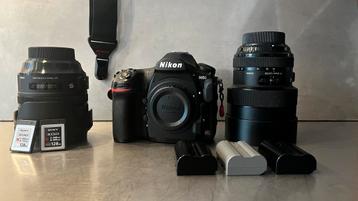 Nikon D850 + 2x Sigma 2.8 Art lenzen + accessoires beschikbaar voor biedingen