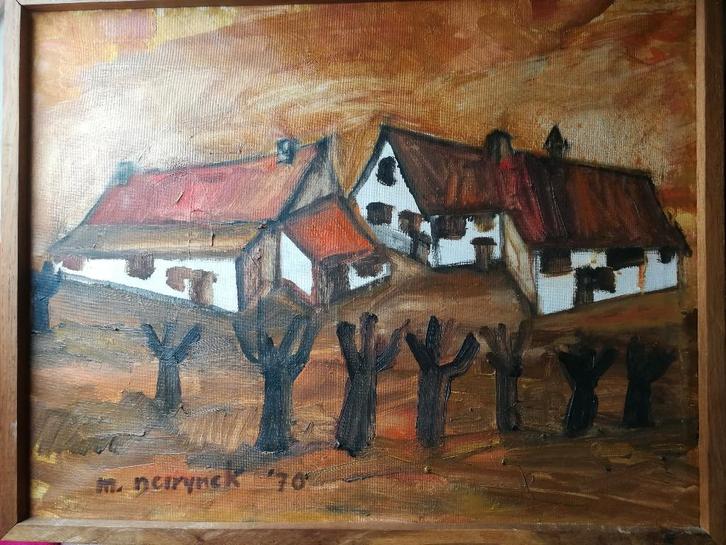 Schilderij olieverf, Martin Neirynck, 1970., Antiek en Kunst, Kunst | Schilderijen | Modern, Ophalen