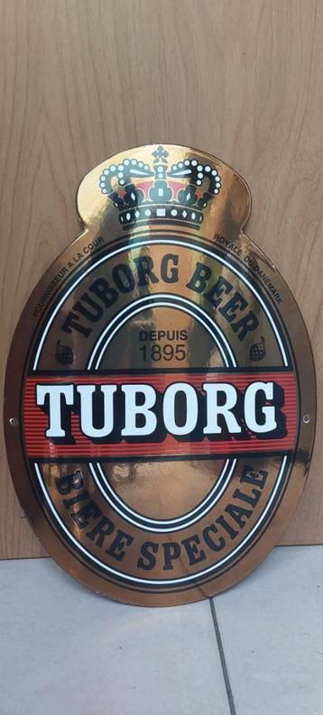 Assiette à bière émaillée Tuborg