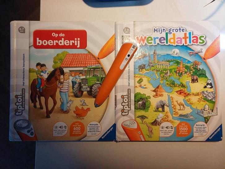 Mijn grote wereldatlas+Op de boerderij, Livres, Livres pour enfants | Jeunesse | Moins de 10 ans, Enlèvement ou Envoi