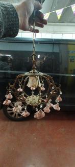 Luchter met porselein roosjes, Ophalen