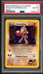 Rocket's Hitmonchan Holo PSA 8 - 11/132 - Gym Heroes 2000, Envoi, Comme neuf, Cartes en vrac, Foil