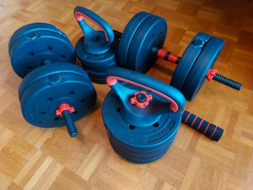 ② vidaXL Kit de barre dhaltère et 2 haltères 605kg — Équipement de fitness  — 2ememain