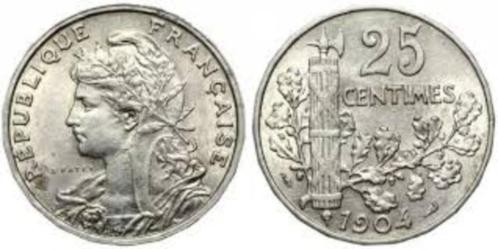 pièces MONNAIES  française 1904, Postzegels en Munten, Penningen en Medailles, Ophalen