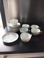 6 tassen en 11 ondertassen, porselein, Victoria, Antiek en Kunst, Antiek | Servies compleet, Ophalen of Verzenden