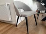 Stoel Mael grijze stoel, stalen poten, zwarte afwerking x 4, Huis en Inrichting, Ophalen, Nieuw, Vier, Stof