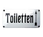 tekstbord Toiletten emaille, Nieuw, Ophalen