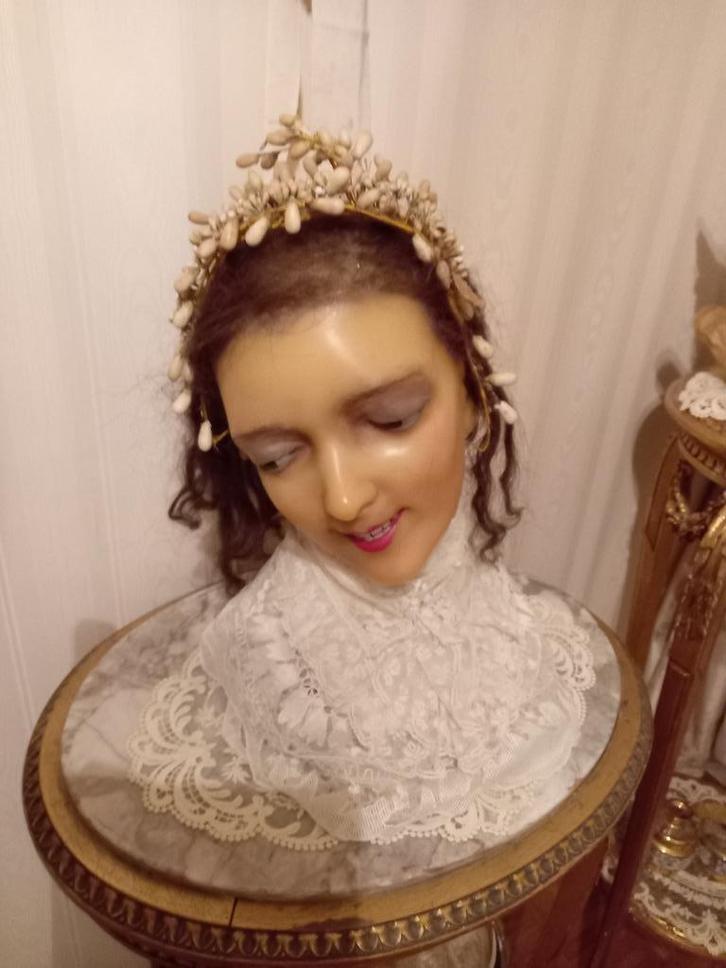 Antiek Wassen Buste , Imans of Siegel , Glazen Ogen enz.., Antiek en Kunst, Curiosa en Brocante, Ophalen of Verzenden