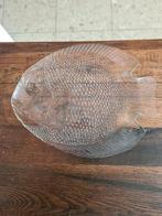 6 vintage glazen borden in visvorm, Ophalen, Glas, Bord(en)