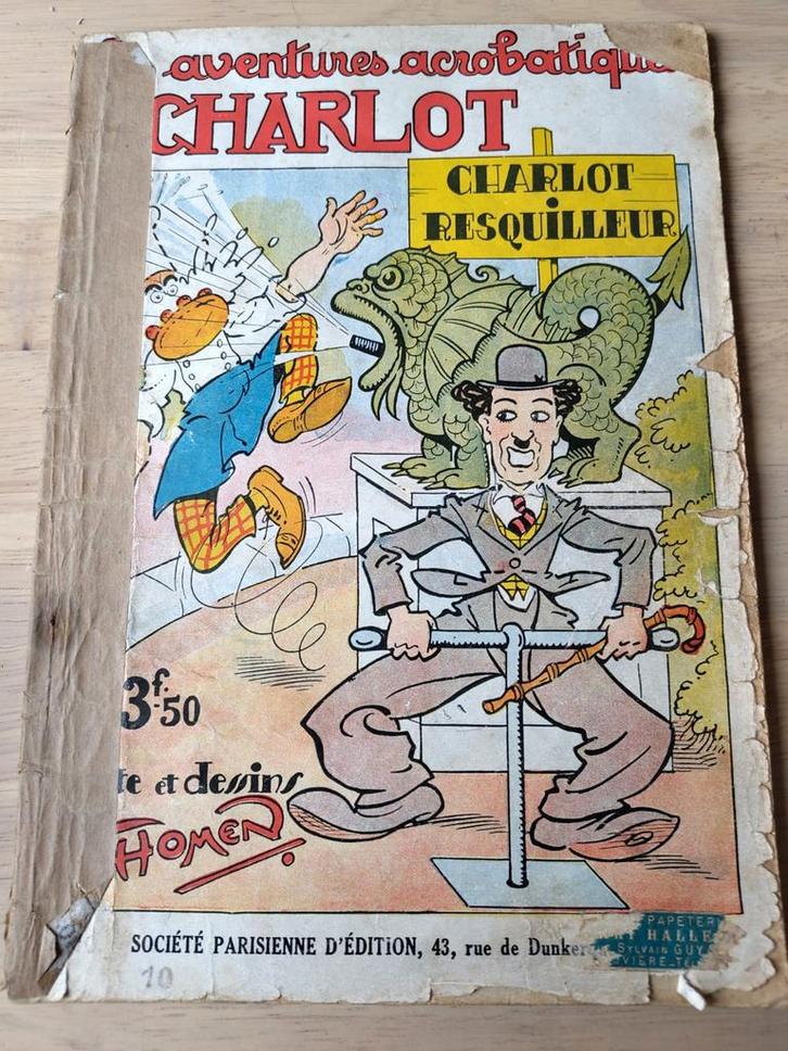 - "Les aventures acrobatiques de Charlot" N10, Antiquités & Art, Antiquités | Livres & Manuscrits, Enlèvement ou Envoi
