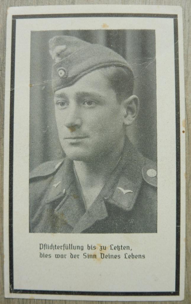 WO2 Duitse bidprent FALSCHIRMJÄGER Italië 1944 Nettuno, Verzamelen, Militaria | Tweede Wereldoorlog, Luchtmacht, Overige typen