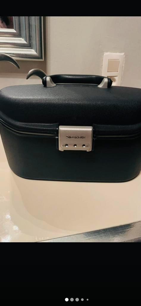 Vanity/beauty case de voyage vintage Samsonite, Handtassen en Accessoires, Beautycases, Gebruikt, Blauw, Ophalen of Verzenden