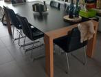 Eettafel + 10 stoelen, Huis en Inrichting, Ophalen, Gebruikt, 200 cm of meer, 50 tot 100 cm