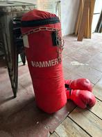 Boksbal met handschoenen en montage beugel, Sport en Fitness, Vechtsporten en Zelfverdediging, Ophalen, Zo goed als nieuw