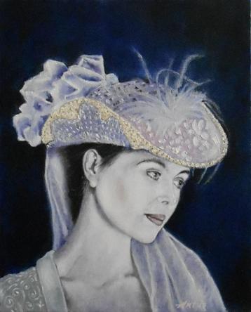 “Aristocratische dame” Schilderij   beschikbaar voor biedingen