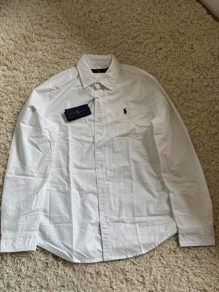 Nieuw Ralph Lauren overhemd – Wit met zwart logo, Kleding | Heren, Overhemden, Nieuw, Halswijdte 41/42 (L), Wit, Verzenden