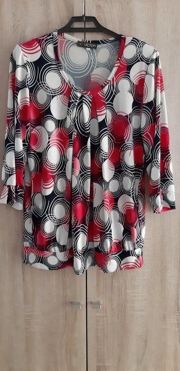 Blouse à pois multicolore signée Victor, Taille 38/40 (M), Autres couleurs, Victor, Porté