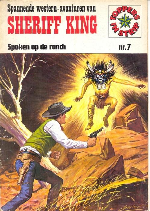 Toppers in strip nr 7 - Sheriff King - Spoken op de ranch., Boeken, Stripverhalen, Gelezen, Eén stripboek, Ophalen of Verzenden