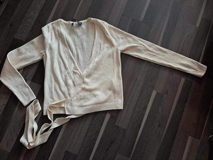 Versace, of Olga Leyers, gebreide bolero cardigan, S/M, Kleding | Dames, Truien en Vesten, Zo goed als nieuw, Maat 36 (S), Wit