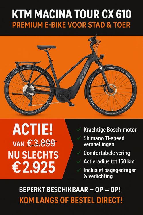 KTM MACINA TOUR 610CX, Fietsen en Brommers, Elektrische fietsen, Nieuw, Overige merken, 51 tot 55 cm, 50 km per accu of meer, Ophalen