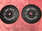 2 gewichtsschijven WEIDER 20kg 50mm, Enlèvement