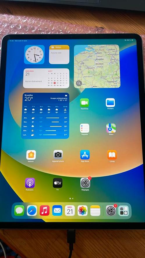 iPad Pro 12.9 (2020) 4e génération 128 Go - WiFi - Gris Sid, Informatique & Logiciels, Apple iPad Tablettes, Reconditionné, Apple iPad