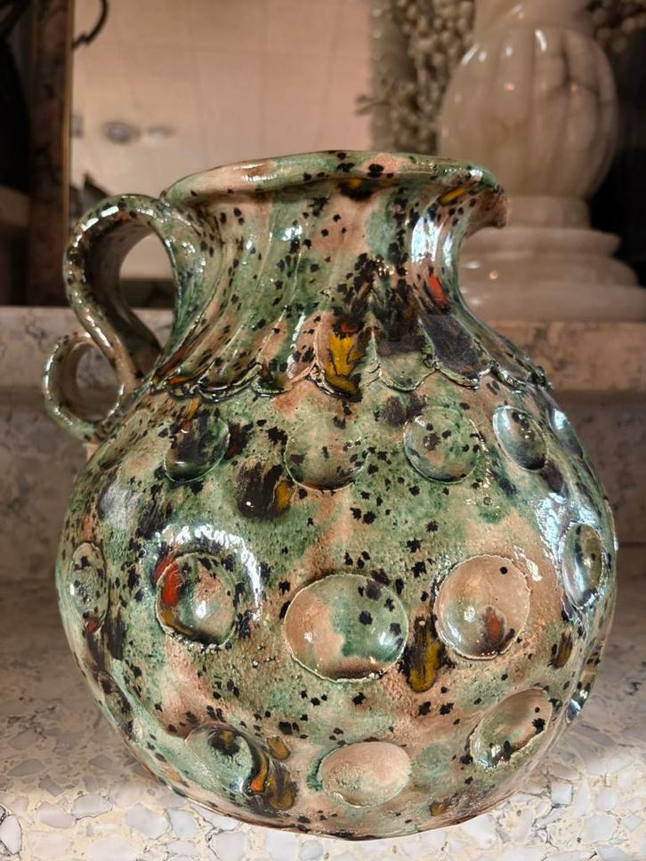 Vintage brutalist keramiek vaas, Antiek en Kunst, Antiek | Vazen, Ophalen