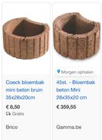 Rode betonnen bloempot afboordingssteen, Tuin en Terras, Bloembakken en Plantenbakken, Ophalen, Zo goed als nieuw